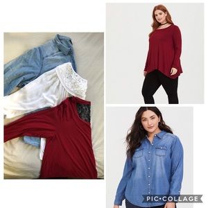 SOLD 3 Torrid/Avenue Tops